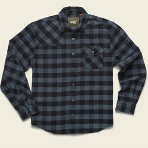 Howler Brothers Men's large harkers Blue Plaid flannel Shirt worn a few times